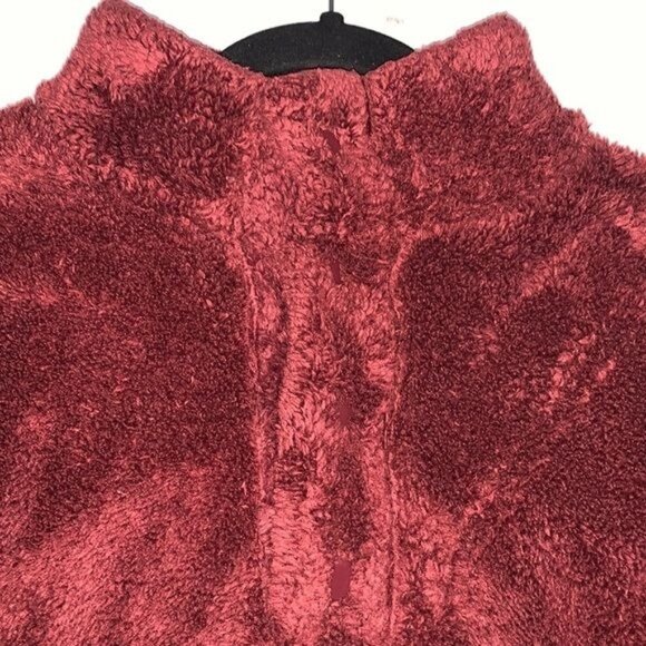 All In Motion Womens Sherpa Pullover Fleece Burgundy Medium - Picture 2 of 10